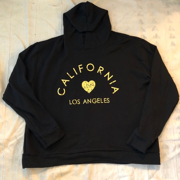Other - California Los Angeles Black Hoodie Yellow Text